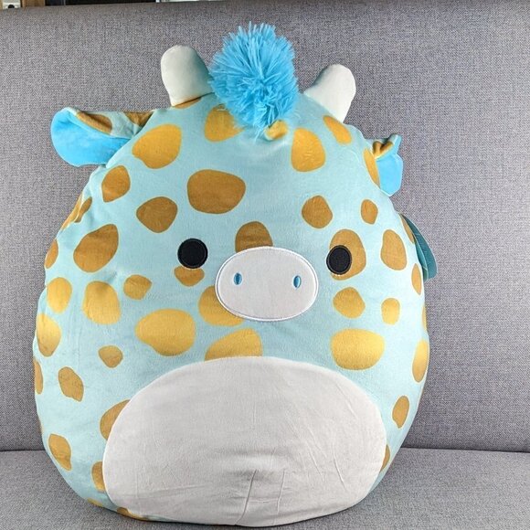Squishmallows Zelia the Teal Spotted Giraffe 16" - Picture 1 of 6